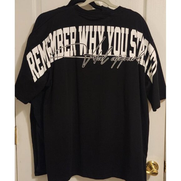 Vital Apparel “Remember Why You Started” Oversized Tee | Black | Size 2XL - Picture 1 of 3